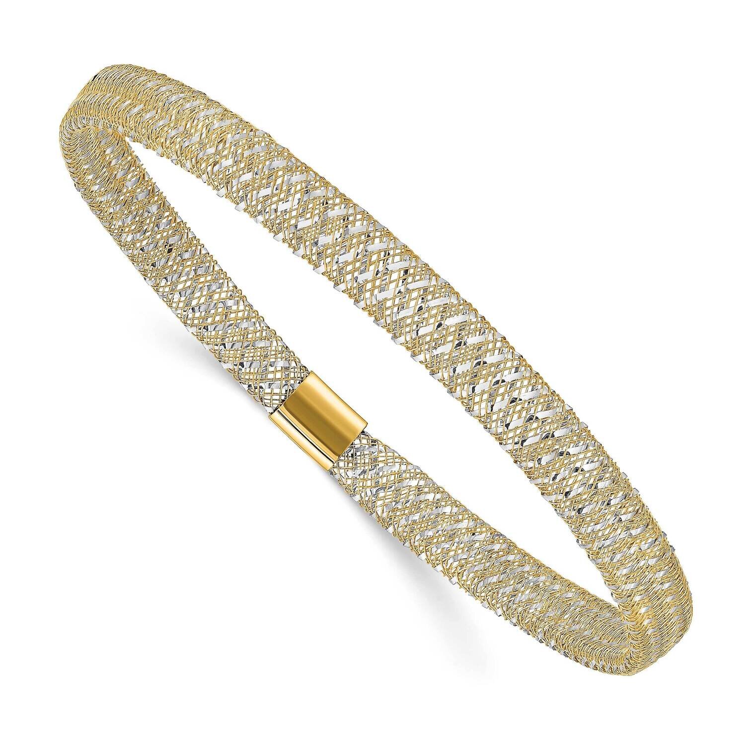 Leslie&#39;s Stretch Bangle 14k Two-tone Gold Polished HB-LF1461, MPN: LF1461, 191101394966