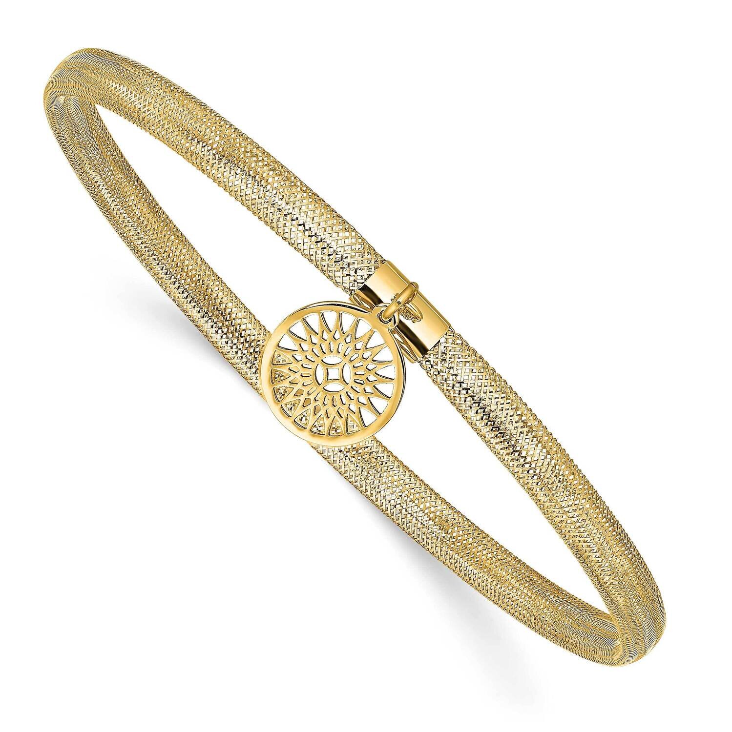 Leslie&#39;s Sun Charm Stretch Bangle 14k Gold Polished HB-LF1464, MPN: LF1464, 191101394935