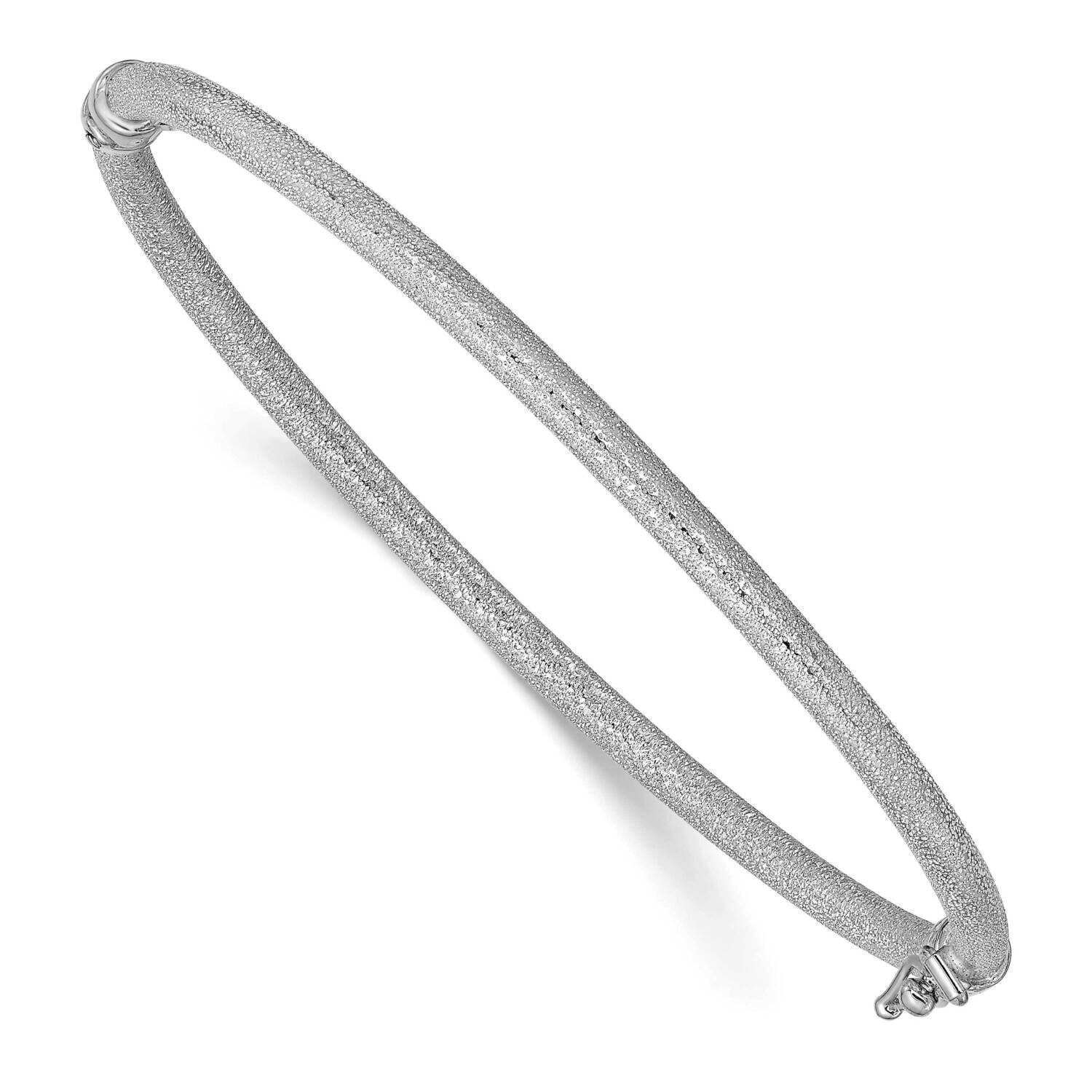 Leslie&#39;s Textured Hinged Bangle 14k White Gold HB-LF1482W, MPN: LF1482W, 191101743337