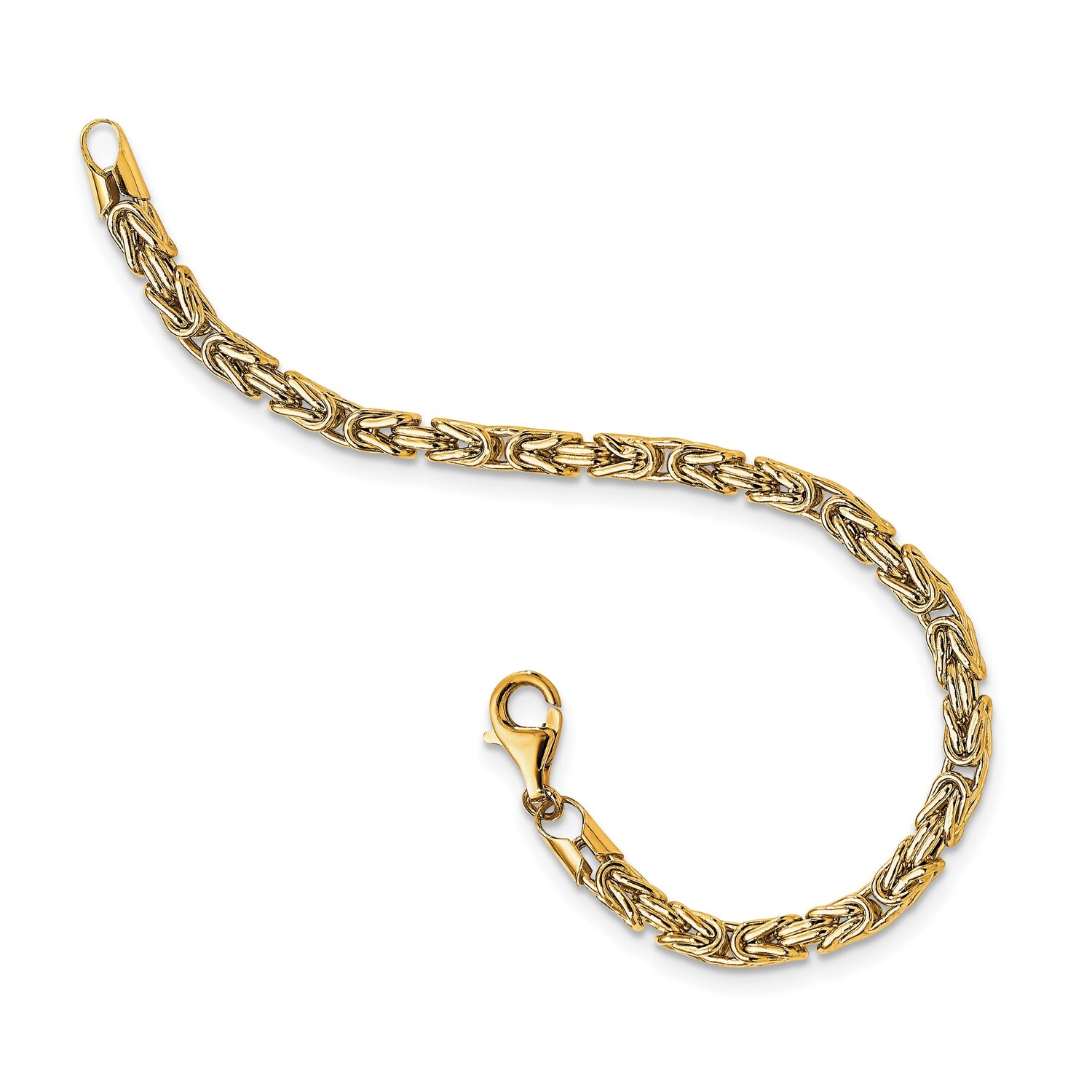 Fancy Link Bracelet 14k Gold Polished HB-LF1487-7.5