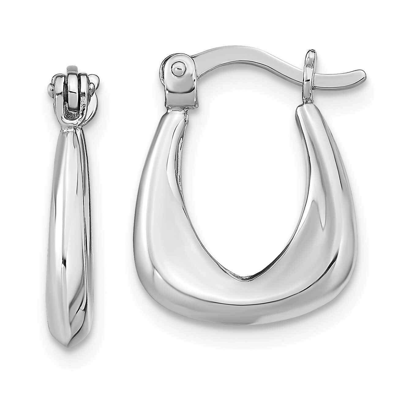 Leslie&#39;s Huggie Earrings Sterling Silver Rhodium-plated HB-QLE1327, MPN: QLE1327, 191101481802