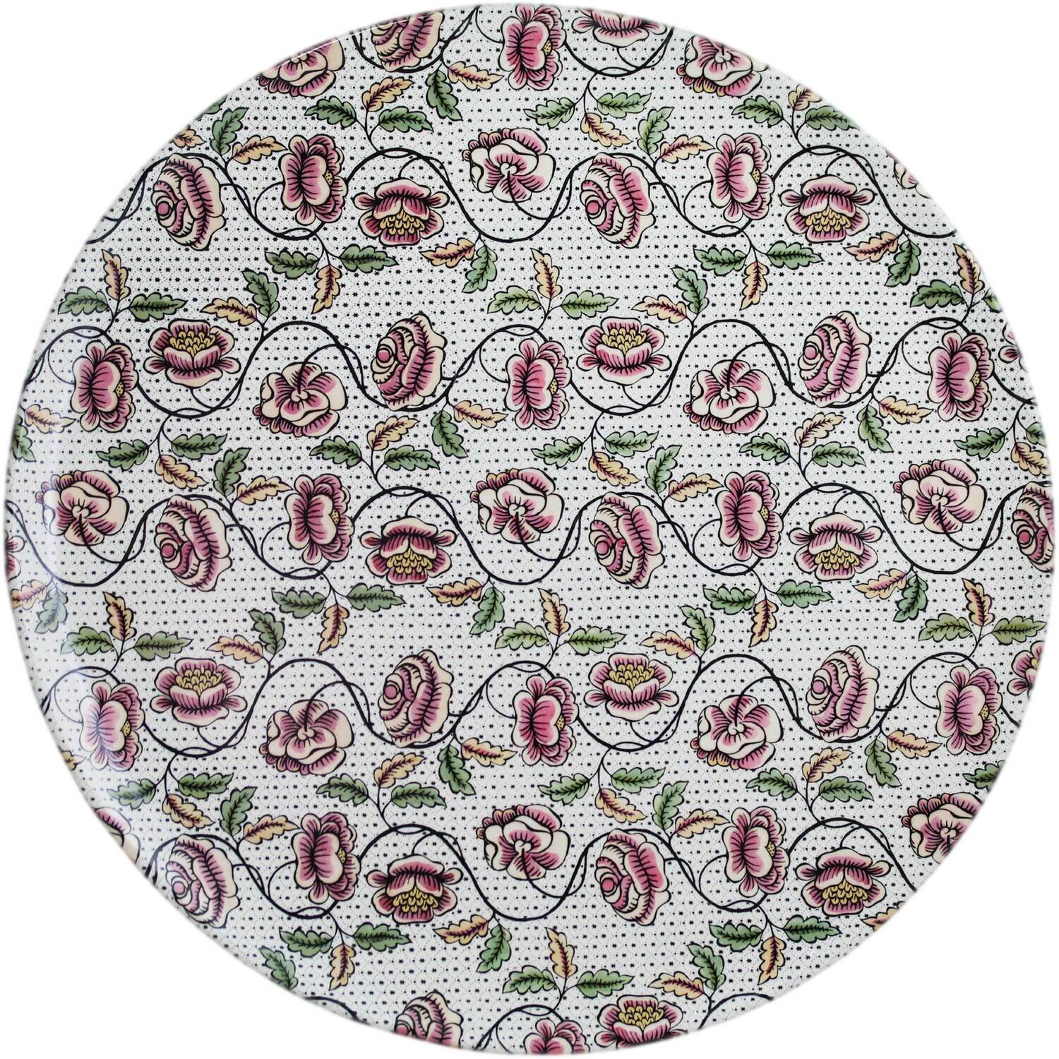 Gien Dominote Large Wall Platter Roses 1844CF0403