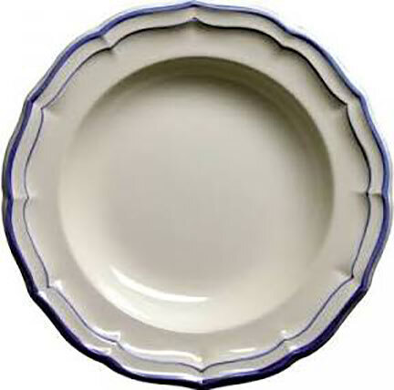 Gien Filet Bleu Rim Soup 1540ACRE22, MPN: 1540ACRE22, 840769027692