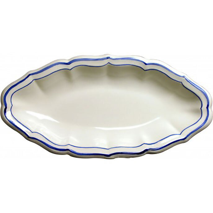 Gien Filet Bleu Pickle Dish 1540CRAV22, MPN: 1540CRAV22, 840769027876