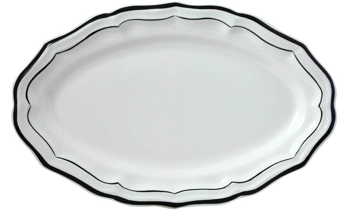 Gien Filet Midnight Oval Platter 1829COV622, MPN: 1829COV622, 840769053974