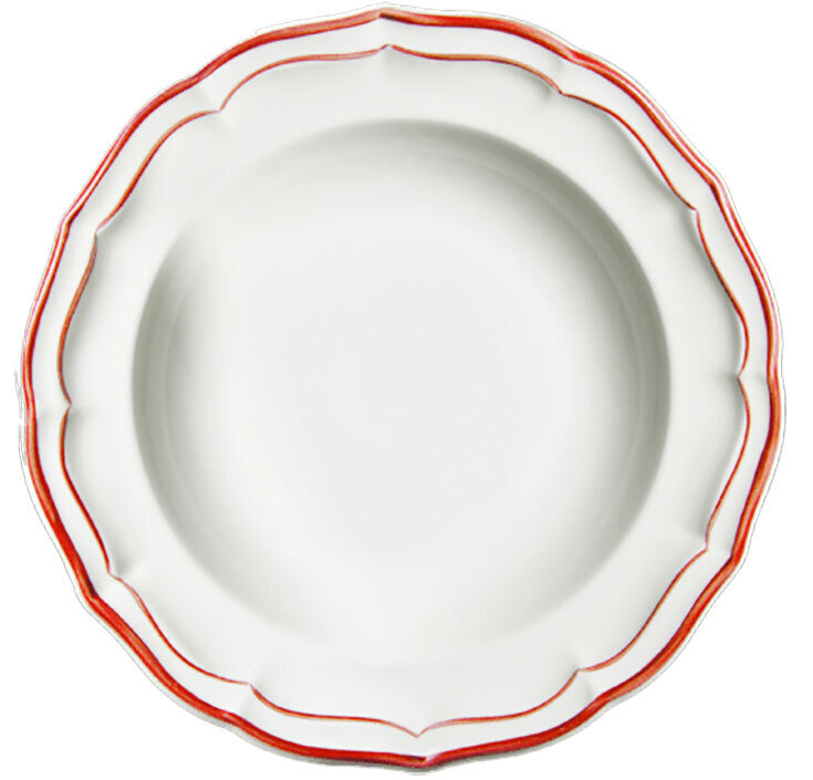 Gien Filet Rouge Rim Soup 1830ACRE22, MPN: 1830ACRE22, 840769044934