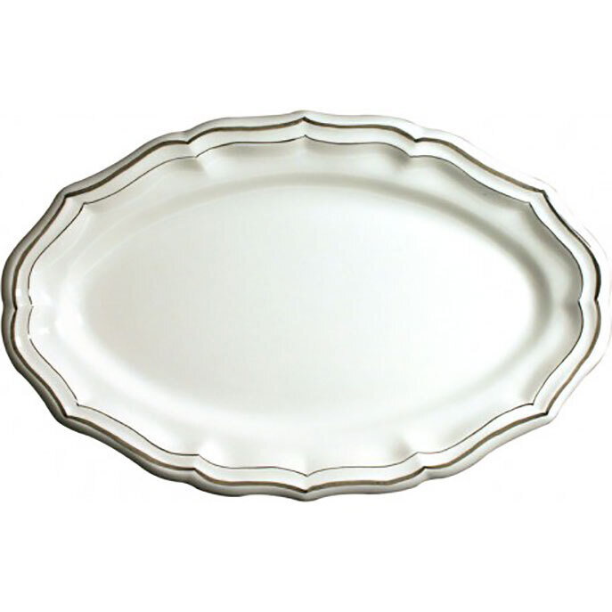 Gien Filet Taupe Oval Platter 1692COV622, MPN: 1692COV622, 840769063430