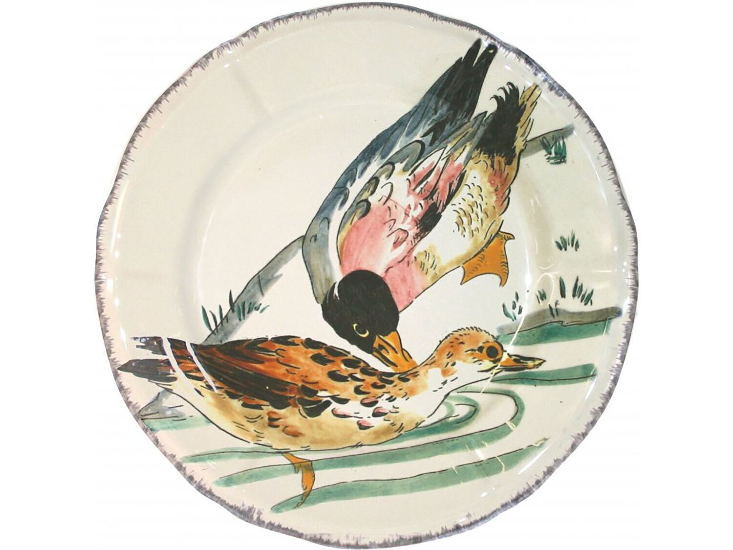 Gien Grands Oiseaux Dessert Plate Colverts 0113CD1726