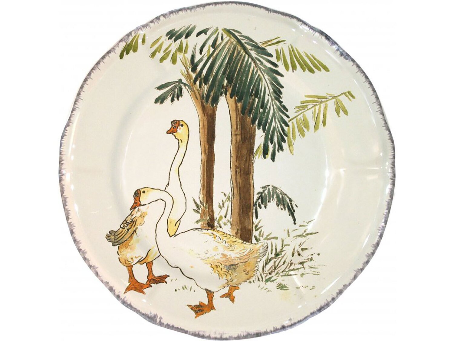 Gien Grands Oiseaux Dessert Plate Cygnes 0113CD2326, MPN: 0113CD2326, 840769072012