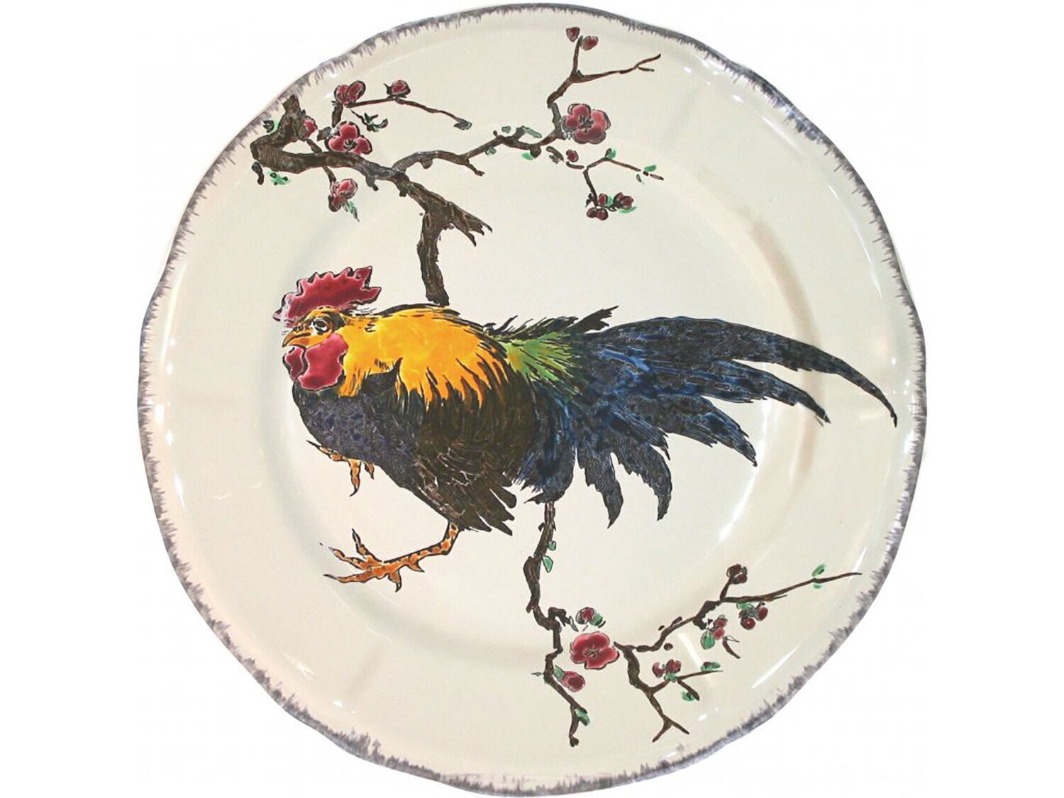 Gien Grands Oiseaux Luncheon Plate Coq 0113CP0926