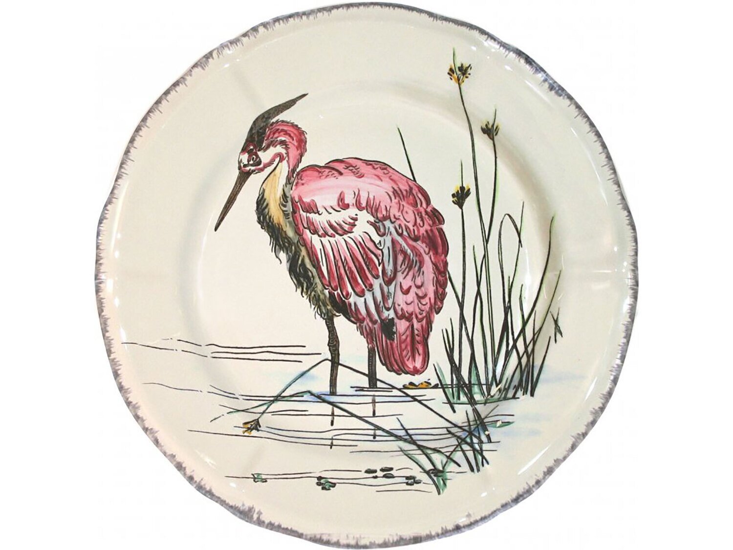 Gien Grands Oiseaux Luncheon Plate Heron 0113CP1126, MPN: 0113CP1126, 840769071879