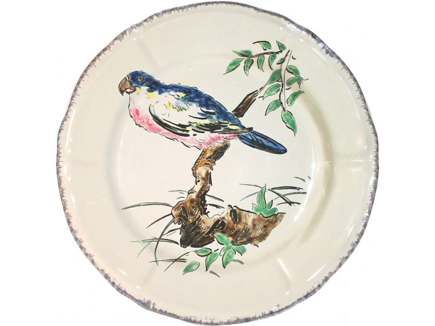 Gien Grands Oiseaux Luncheon Plate Perroquet 0113CP2726