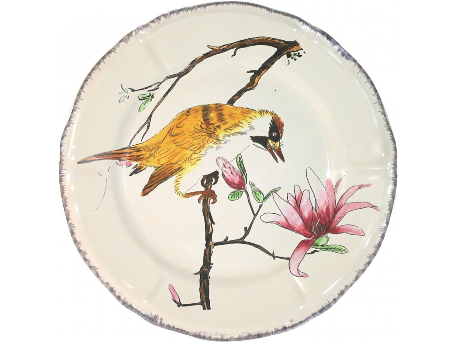 Gien Grands Oiseaux Luncheon Plate Pivert 0113CP3526