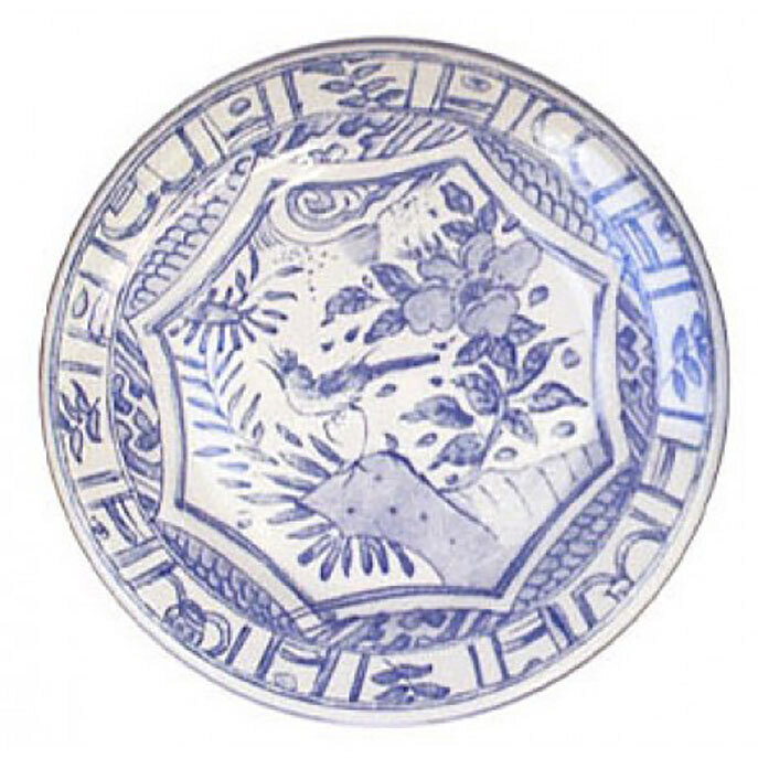 Gien Oiseau Blue &amp; White Canape Plate 1290APAI50, MPN: 1290APAI50, 840769106663