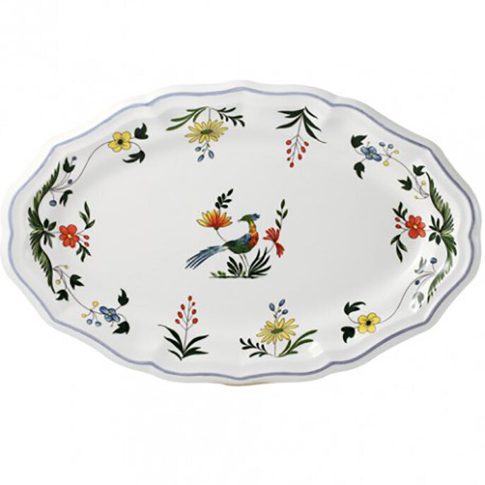 Gien Oiseaux De Paradis Oval Platter 0111COV622, MPN: 0111COV622, 840769001609