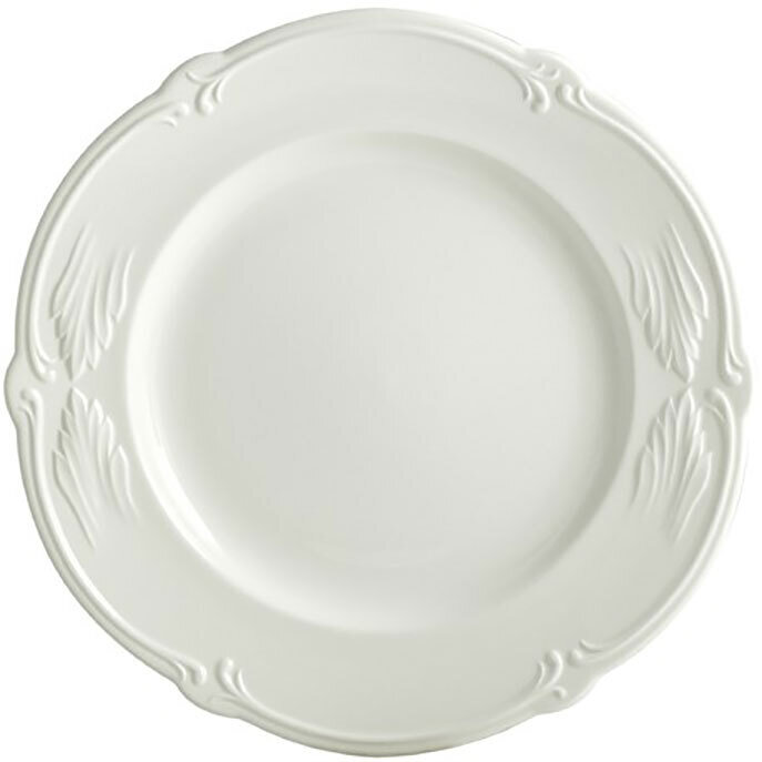 Gien Rocaille White Dessert Plate 1800ADES14, MPN: 1800ADES14, 840769045740