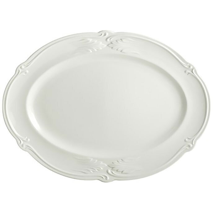 Gien Rocaille White Oval Platter 1800COV614, MPN: 1800COV614, 840769046679