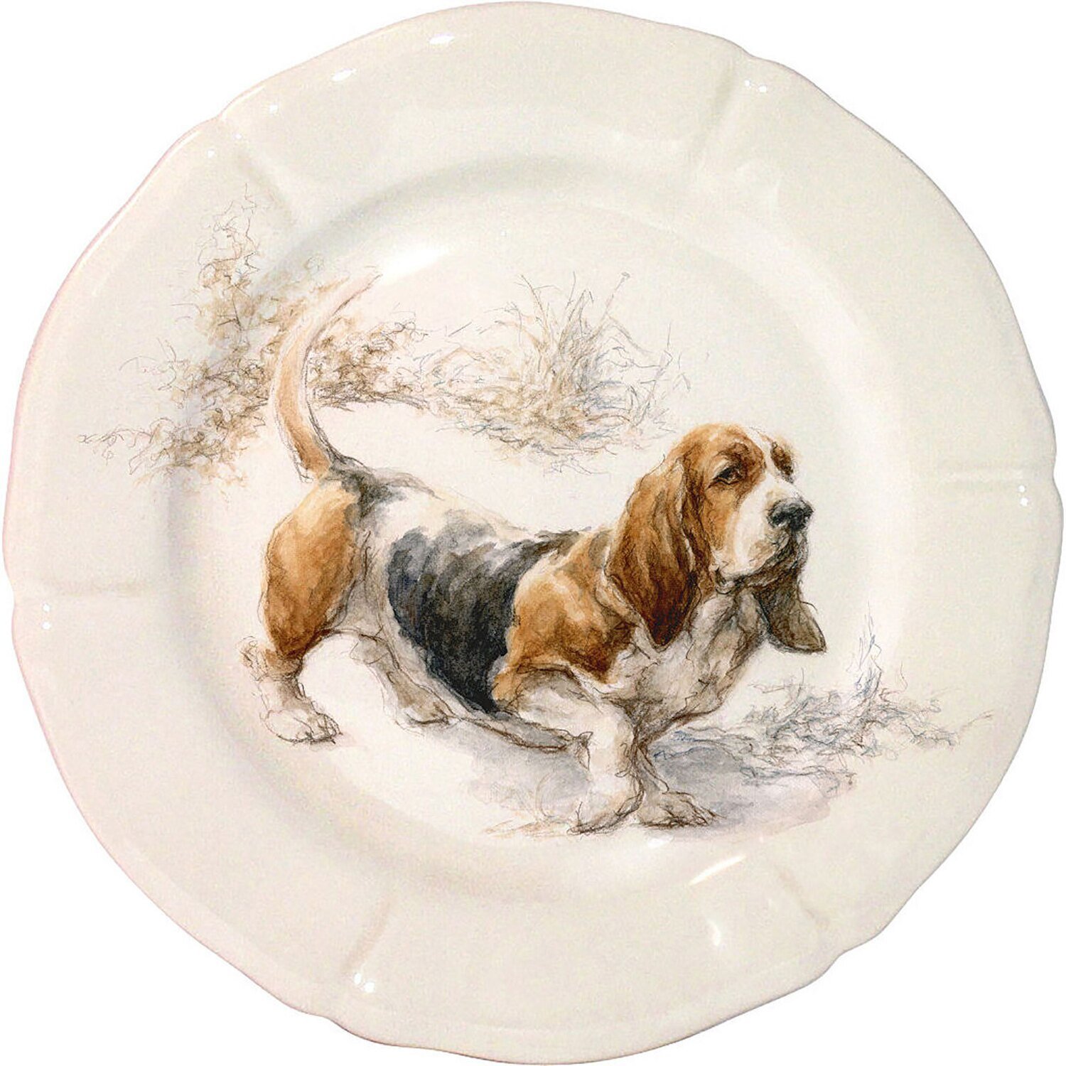 Gien Sologne Dessert Plate Basset 1631ADC126, MPN: 1631ADC126, 840769068565