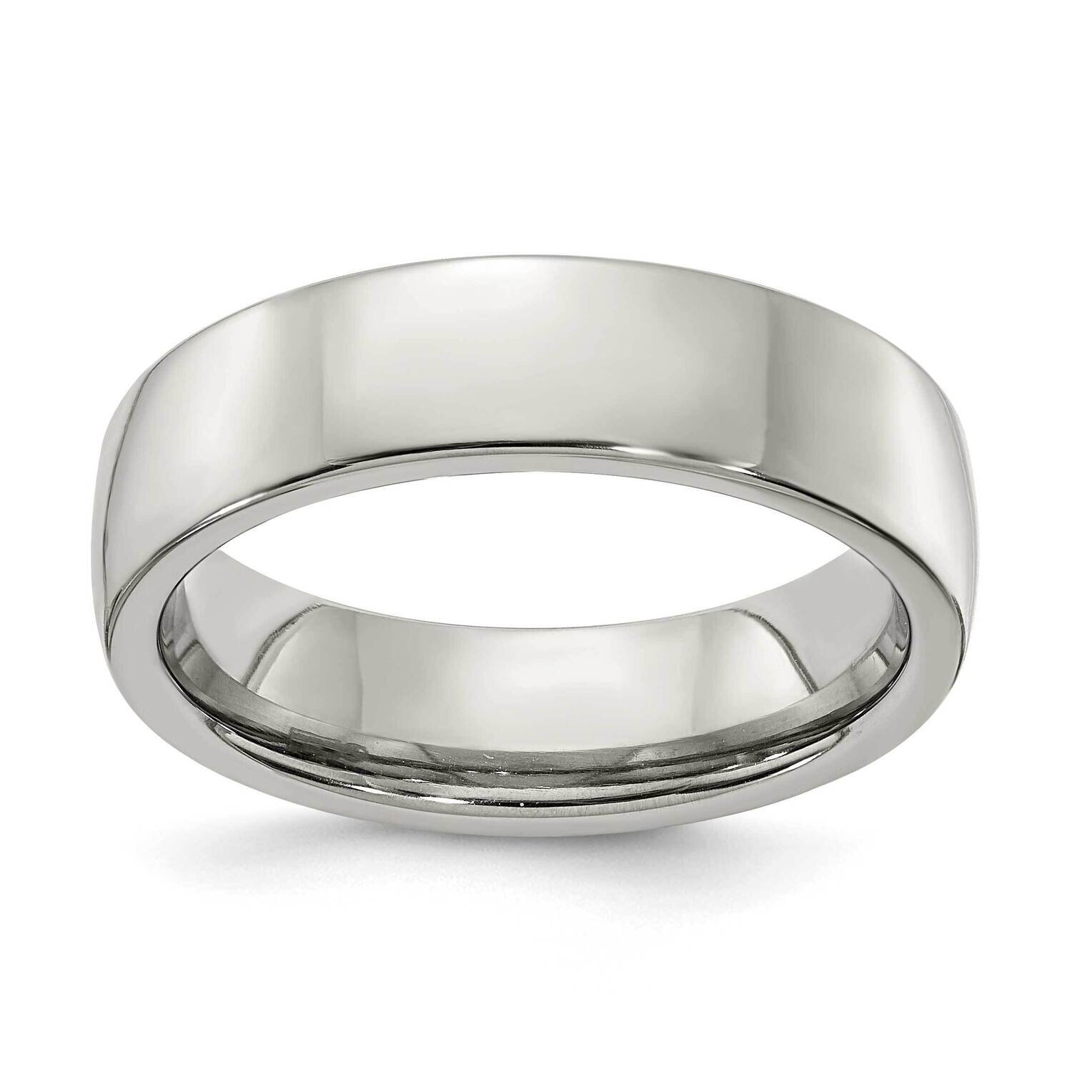 Edward Mirell Titanium Polished Half Round 6mm Engravable Band EMR144-6MM by Edward Mirell, MPN: EM…