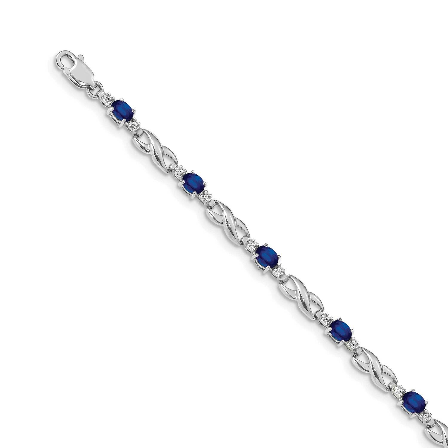 Sapphire Gemstone Bracelet 14k White Gold Diamond BM4477-SA-001-WA, MPN: BM4477-SA-001-WA, 88395738…