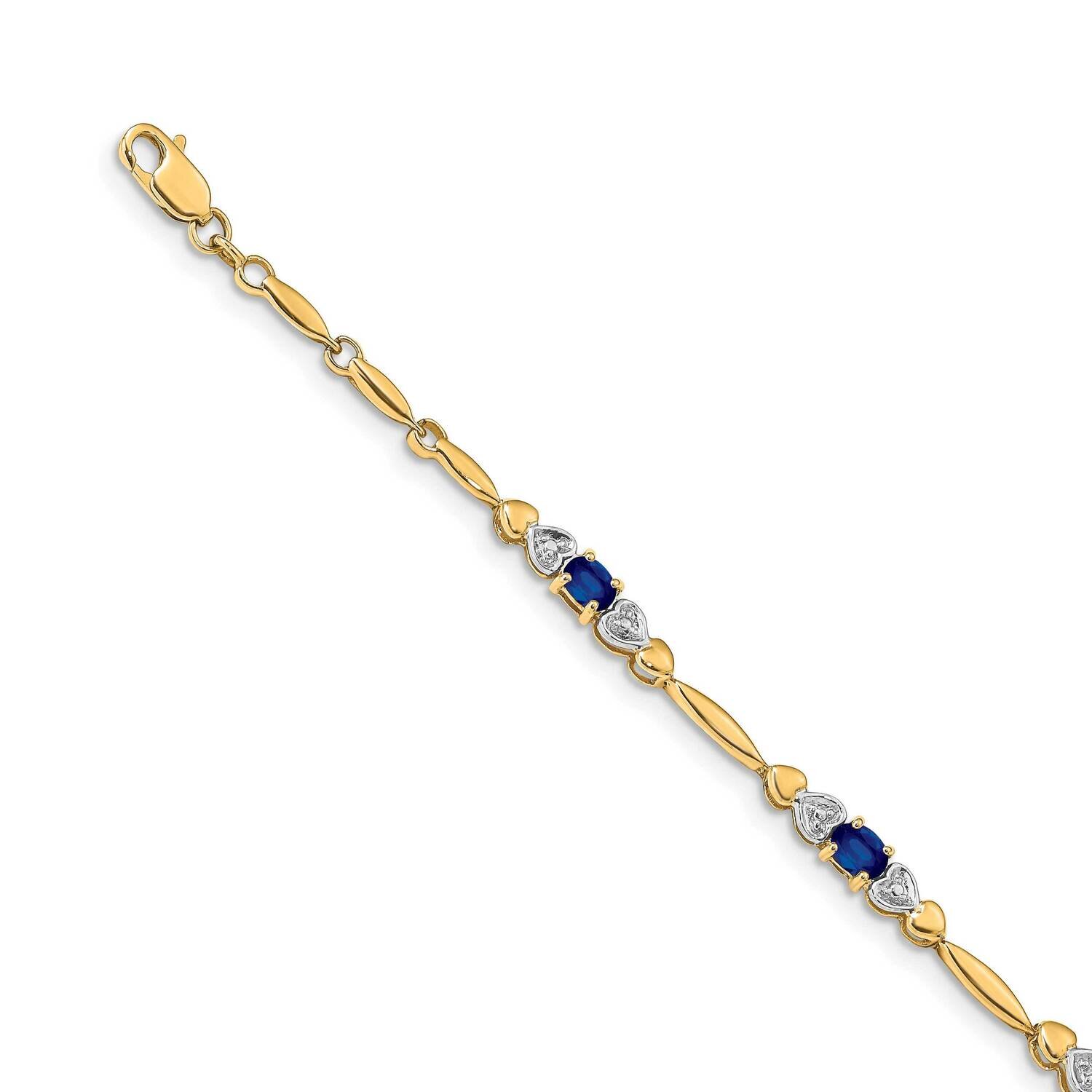 Sapphire Bracelet 14k Gold Diamond BM4479-SA-001-YA, MPN: BM4479-SA-001-YA, 883957372662