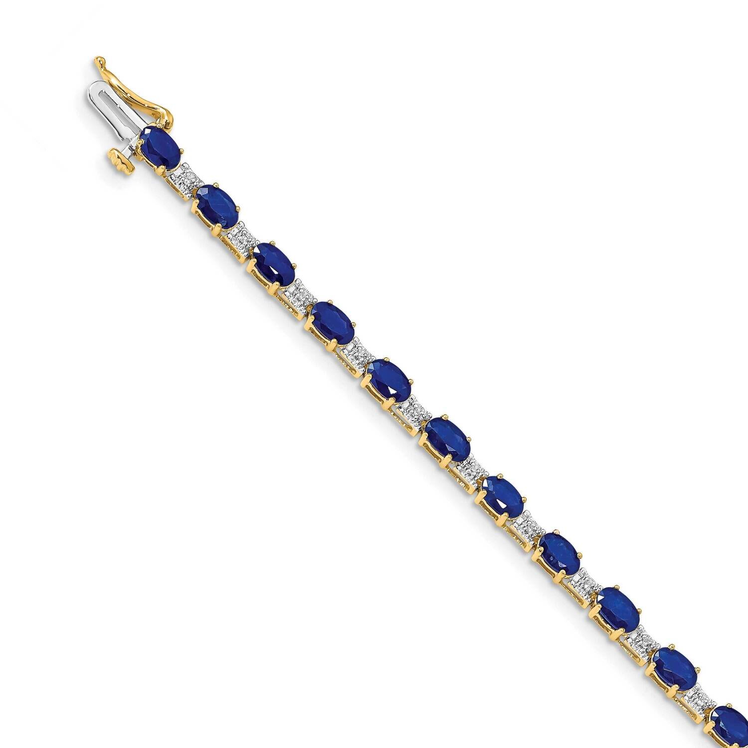 Sapphire Bracelet 14k Gold Diamond BM4481-SA-010-YA, MPN: BM4481-SA-010-YA, 883957425177