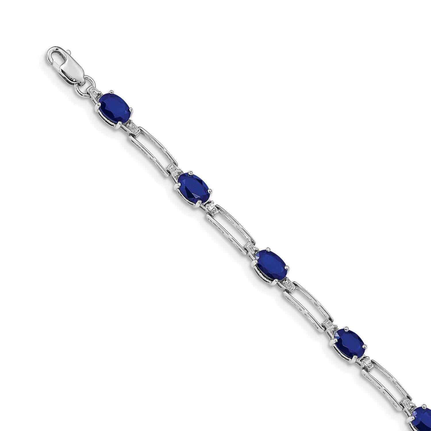 Sapphire Gemstone Bracelet 14k White Gold Diamond BM4489-SA-005-WA, MPN: BM4489-SA-005-WA, 88395797…