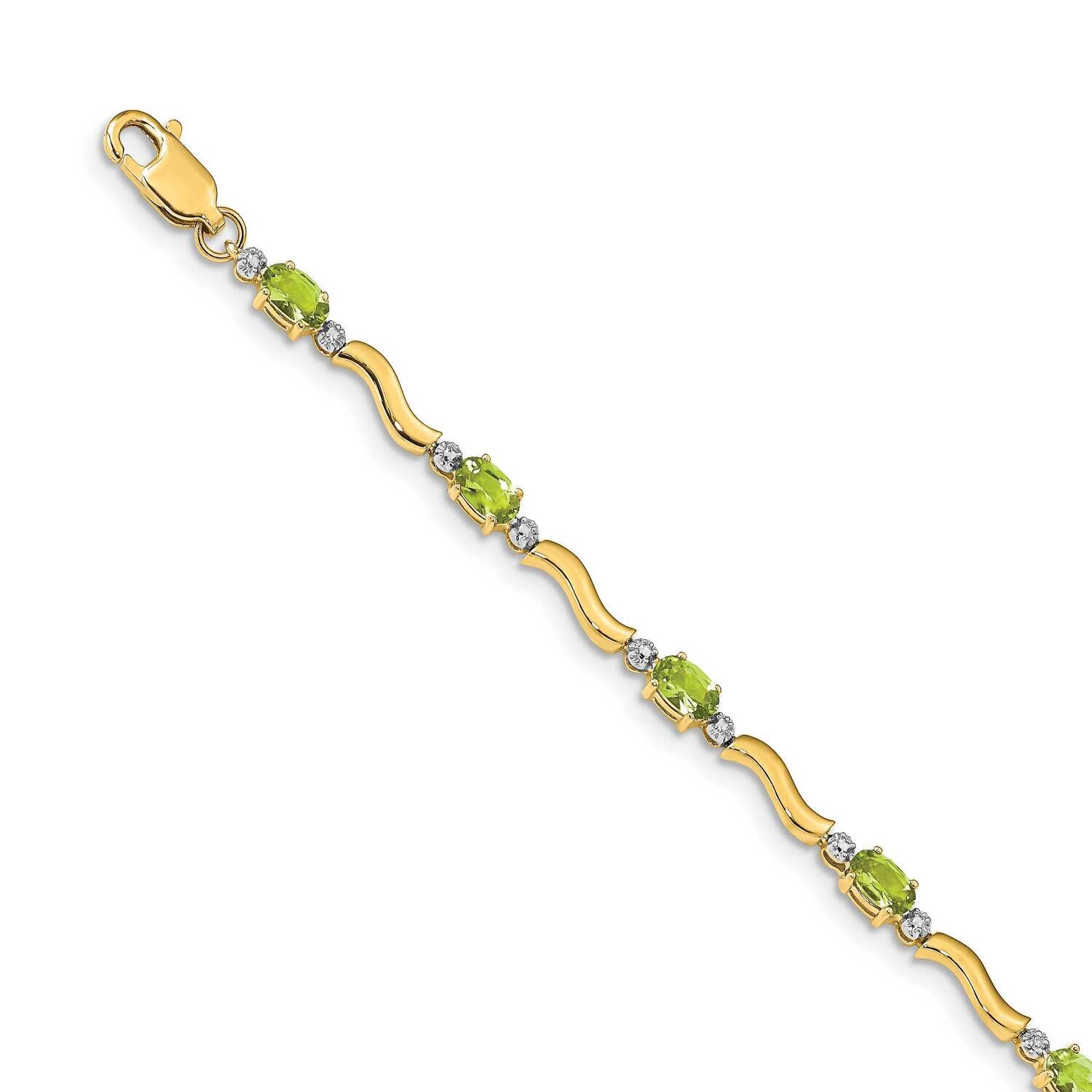 Completed Fancy Diamond/Peridot Bracelet 14k Gold BM4493-PE-001-YA