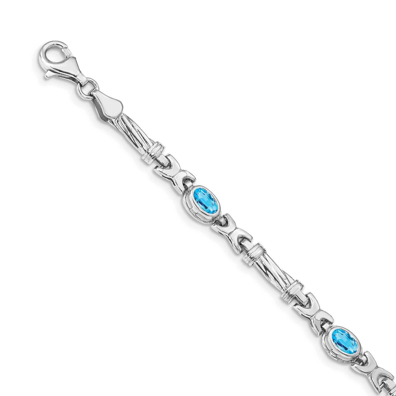 Blue Topaz Bracelet 14k White Gold BM4497-BT-W