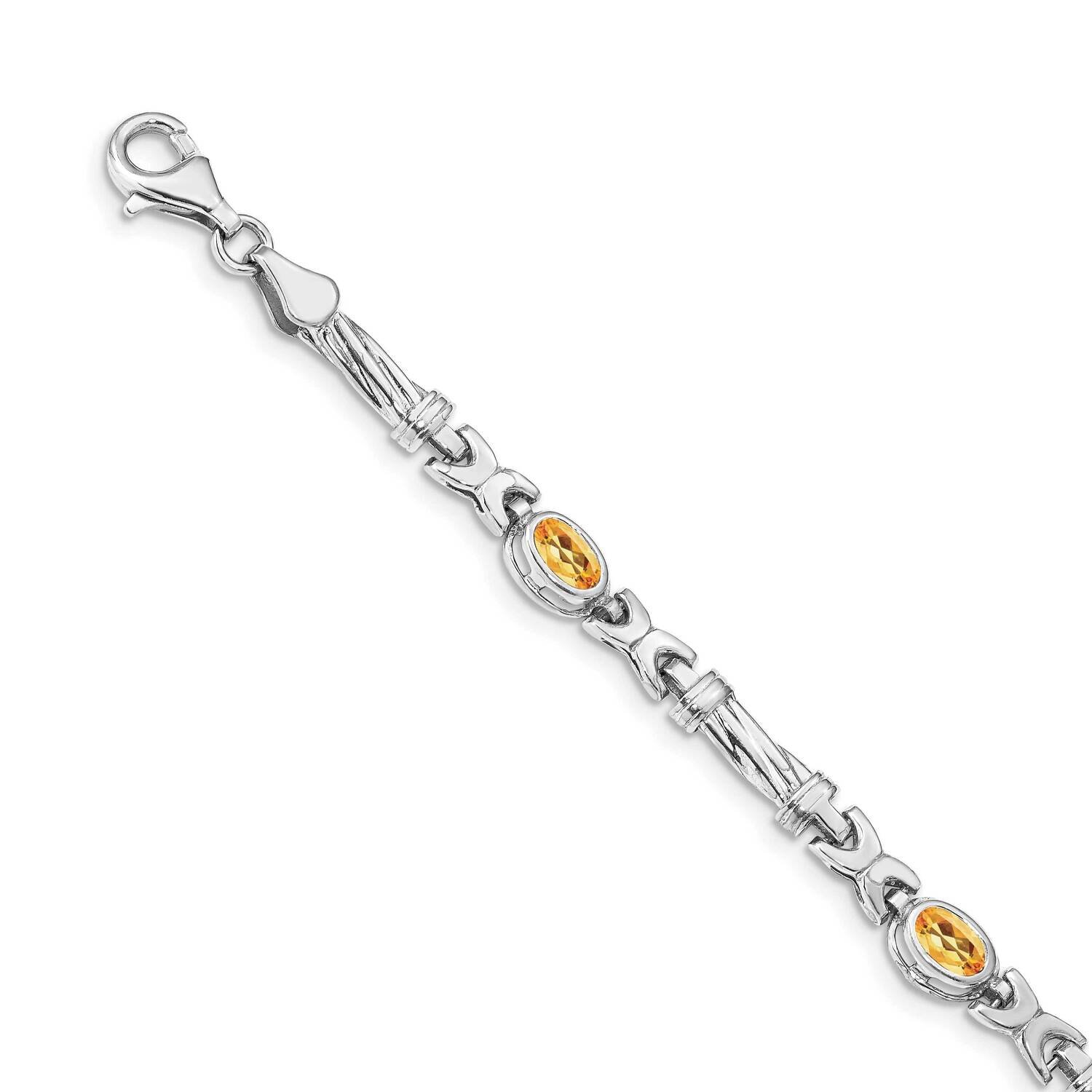 Citrine Bracelet 14k White Gold BM4497-CI-W, MPN: BM4497-CI-W, 883957254043