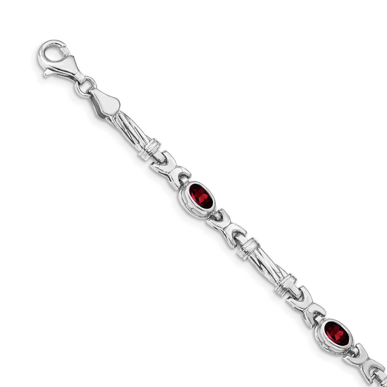 Garnet Bracelet 14k White Gold BM4497-GA-W, MPN: BM4497-GA-W, 883957661889