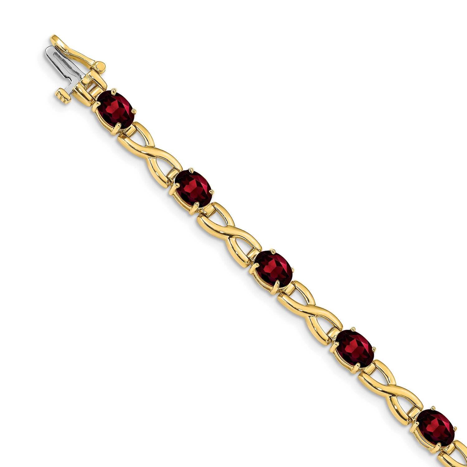 7x5mm Oval Garnet bracelet 14k Gold BM4498-GA-Y, MPN: BM4498-GA-Y, 883957194936