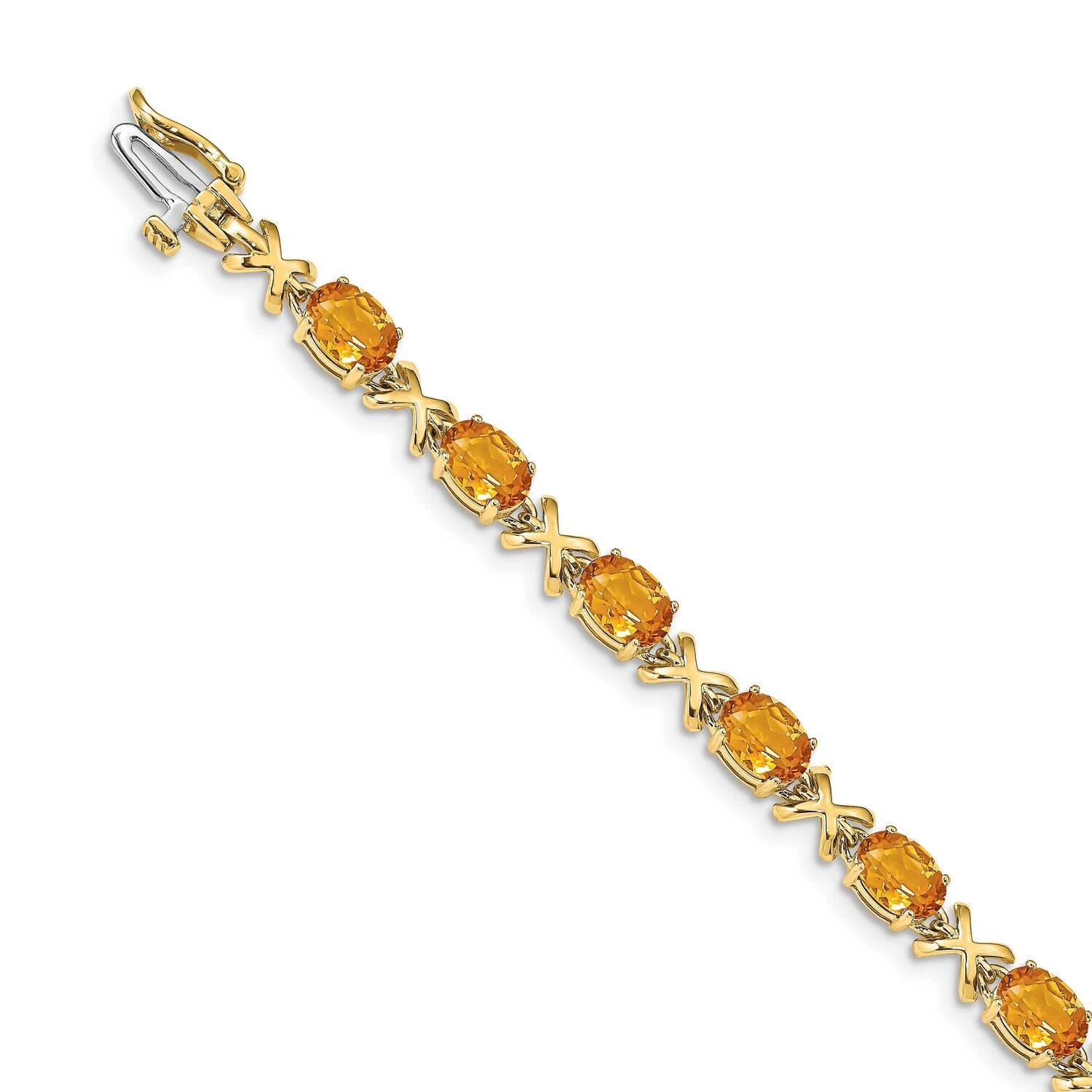 Citrine Diamond bracelet 14k Gold BM4499-CI-Y, MPN: BM4499-CI-Y, 883957078625