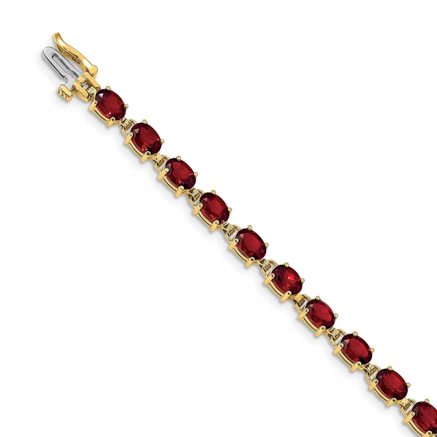 6x4mm Oval Garnet bracelet 14k Gold BM4500-GA-Y, MPN: BM4500-GA-Y, 883957078533