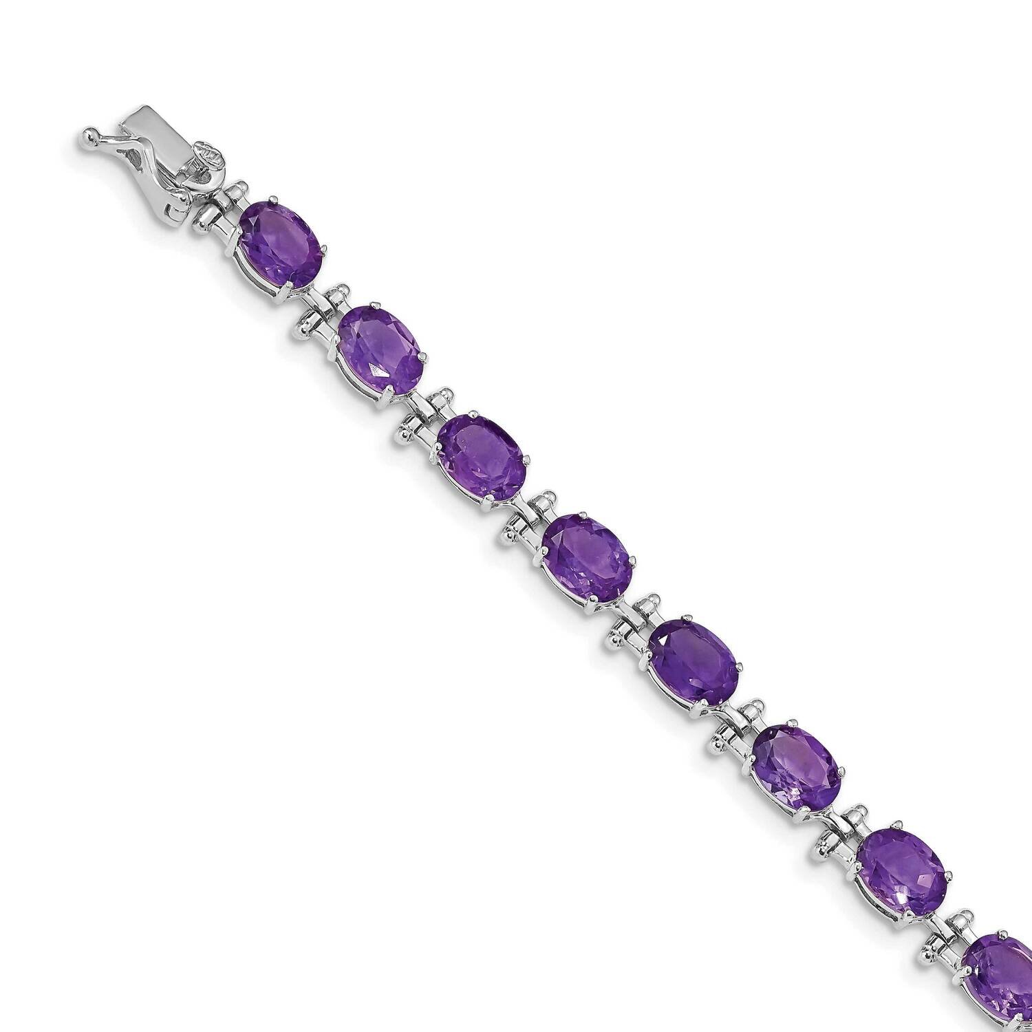 Amethyst Bracelet 14k White Gold BM4501-AM-W, MPN: BM4501-AM-W, 643905201631