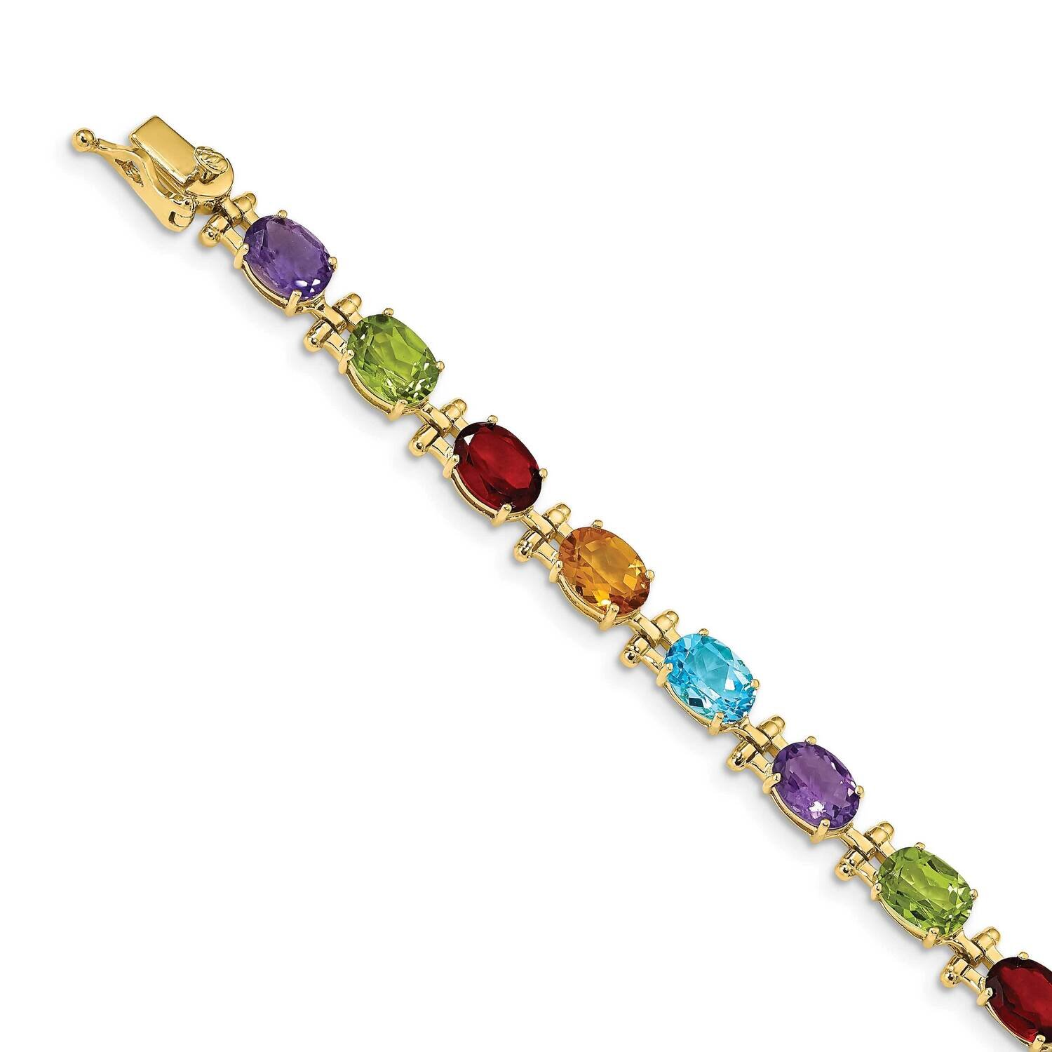 Rainbow Gemstone Bracelet 14k Gold BM4501-RB-Y, MPN: BM4501-RB-Y, 643905138609