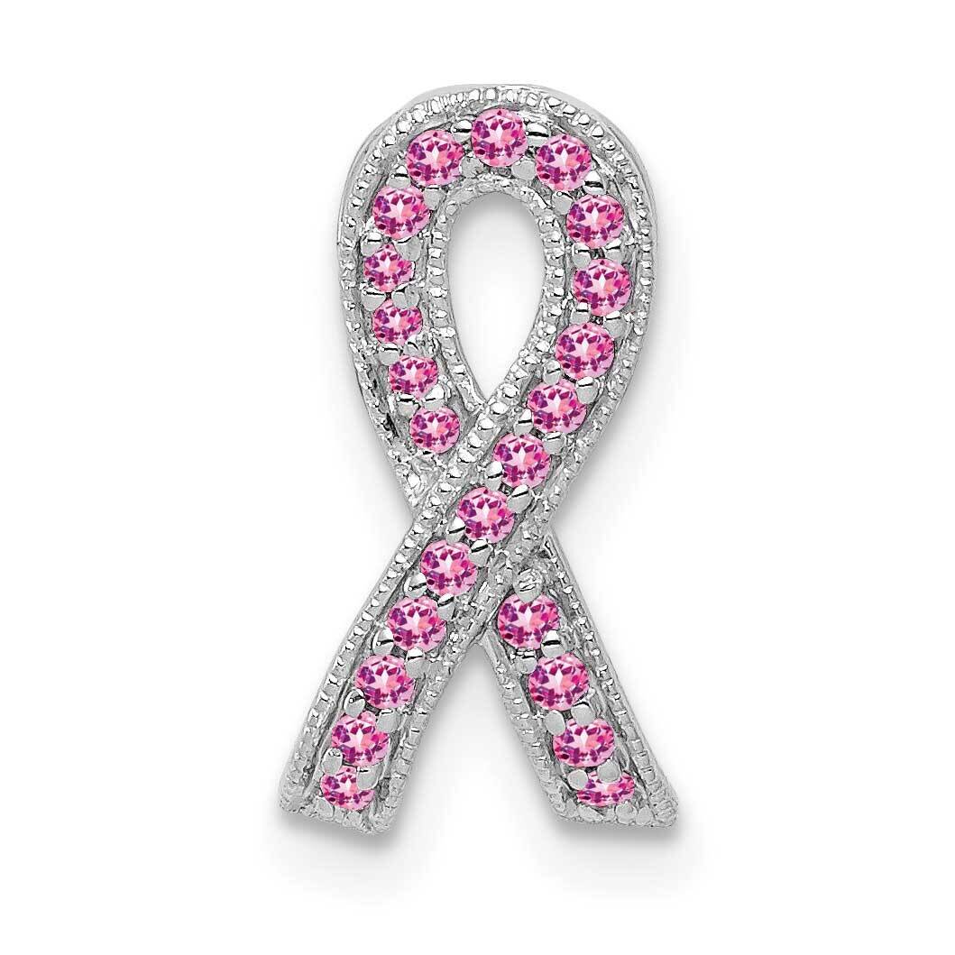 Pink Sapphire Ribbon Pendant 14k White Gold PM5241-PS-W