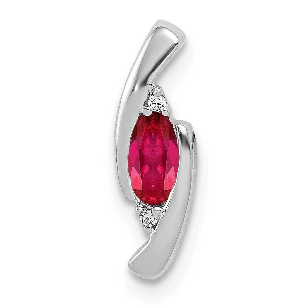 .31 Ruby Pendant 14k White Gold Diamond PM5262-RU-001-WA, MPN: PM5262-RU-001-WA, 883957214078
