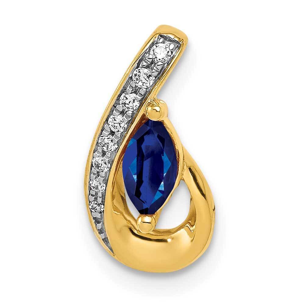 .28 Sapphire Pendant Slide 14k Gold Diamond PM5282-SA-005-YA