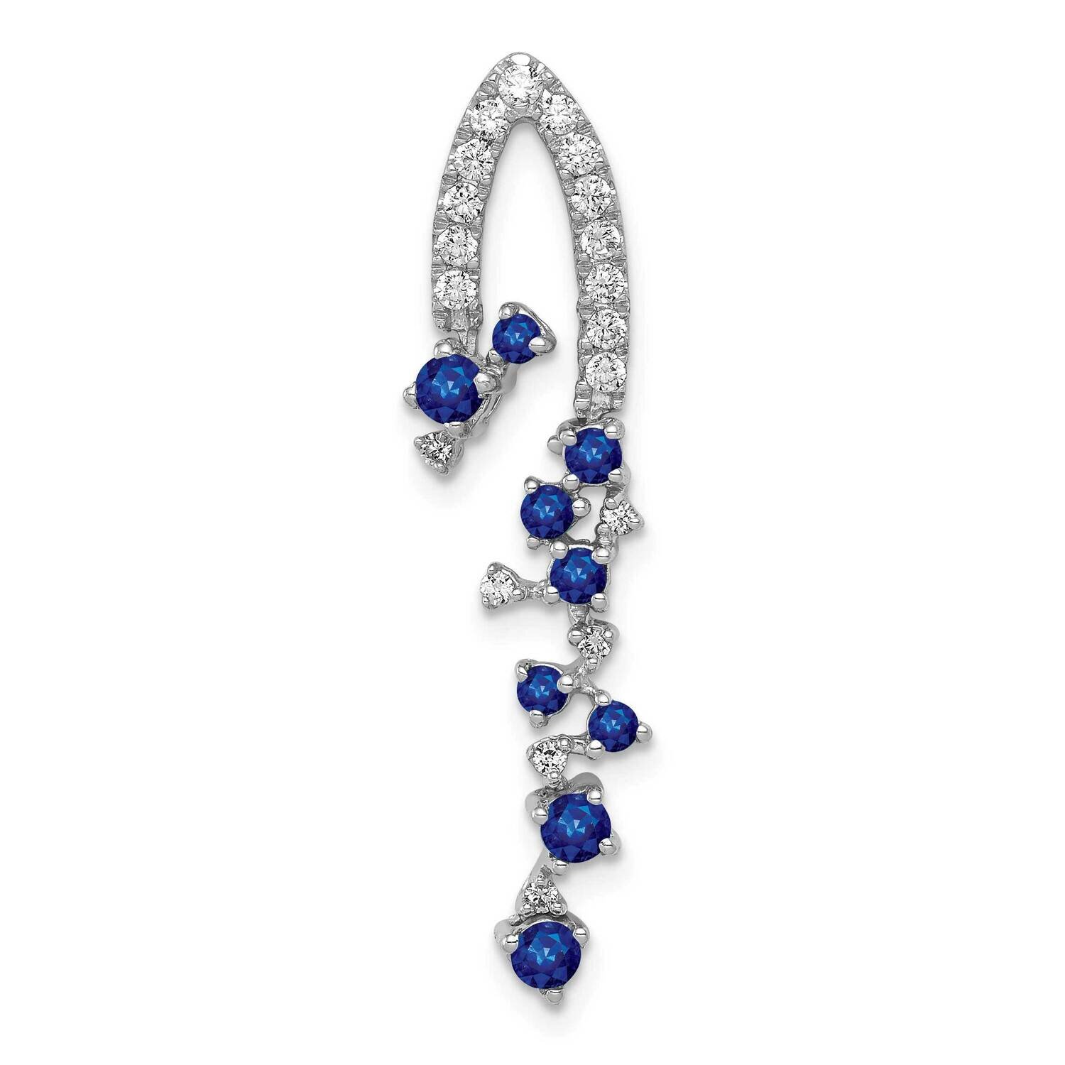 1/5ct. Diamond &amp; .36 Sapphire Pendant 14k White Gold PM5288-SA-020-WA, MPN: PM5288-SA-020-WA, 88395…