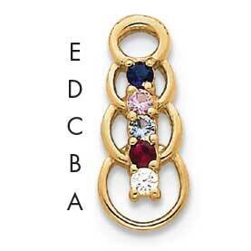 5 Genuine Stone Family Pendant 14k Gold XMP51/5GY, MPN: XMP51/5GY, 883957142562