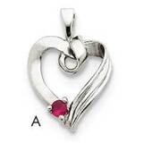 1 Genuine Stone Family Pendant 14k White Gold XMPW52/1GY, MPN: XMPW52/1GY, 883957150642