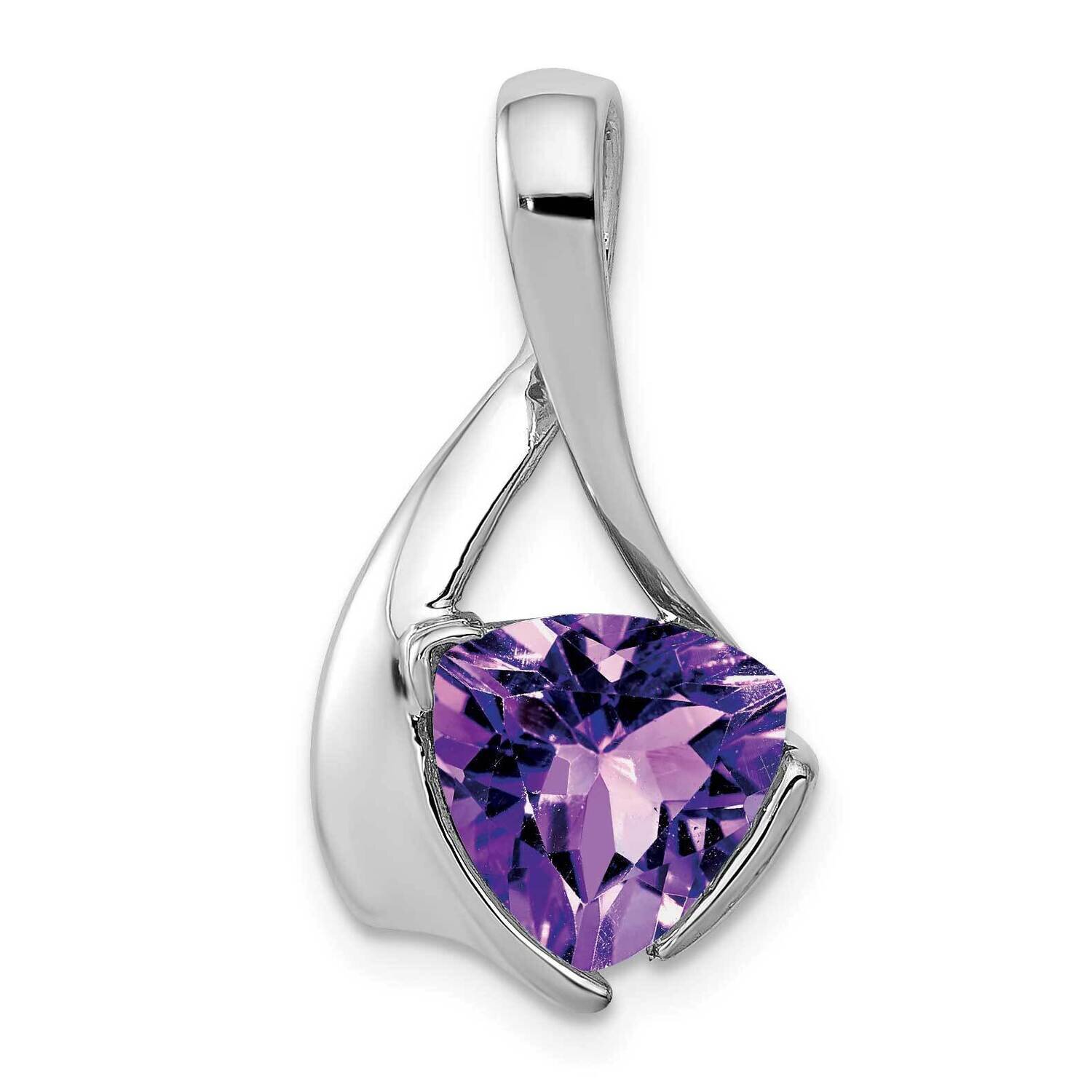 8mm Amethyst Pendant 14k White Gold XP1708AM, MPN: XP1708AM, 883957191690