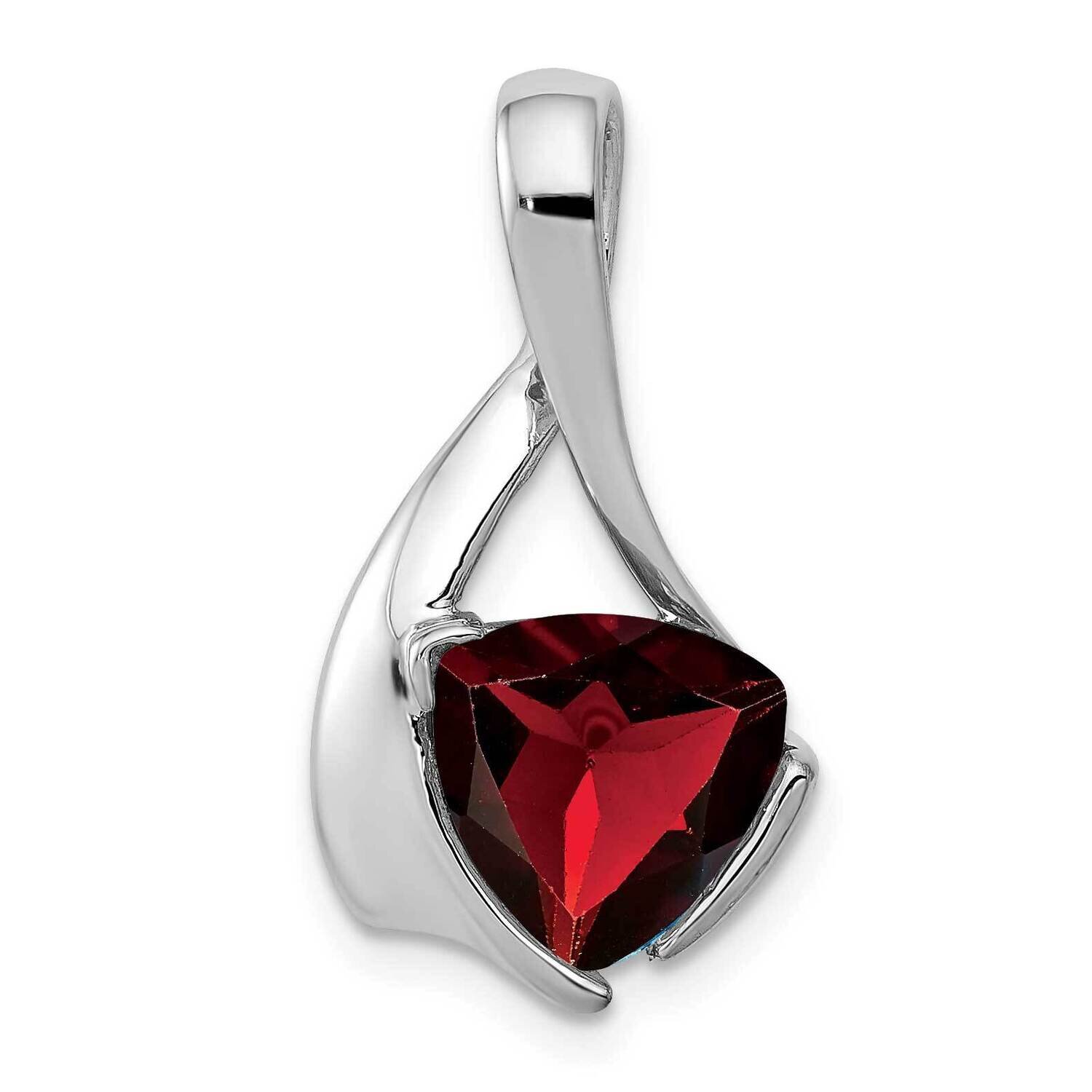 8mm Garnet Pendant 14k White Gold XP1708GA, MPN: XP1708GA, 883957191737