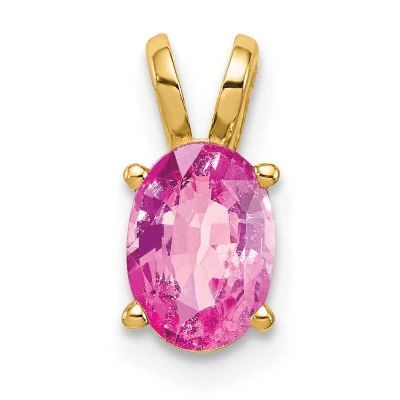 7x5mm Oval Pink Sapphire pendant 14k Gold XP422SP, MPN: XP422SP, 883957201993