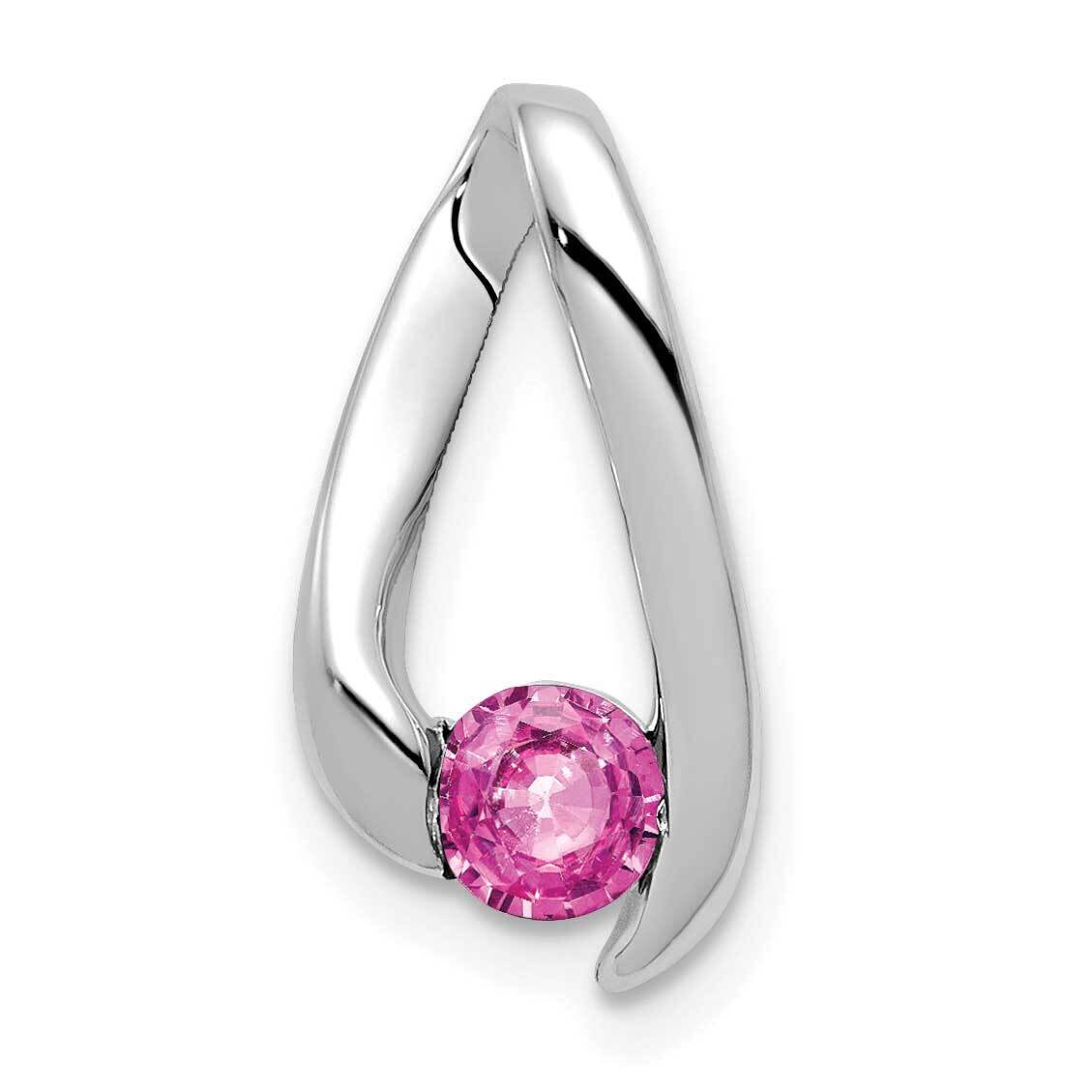 4mm Pink Sapphire pendant 14k White Gold XP949SP, MPN: XP949SP, 883957211831