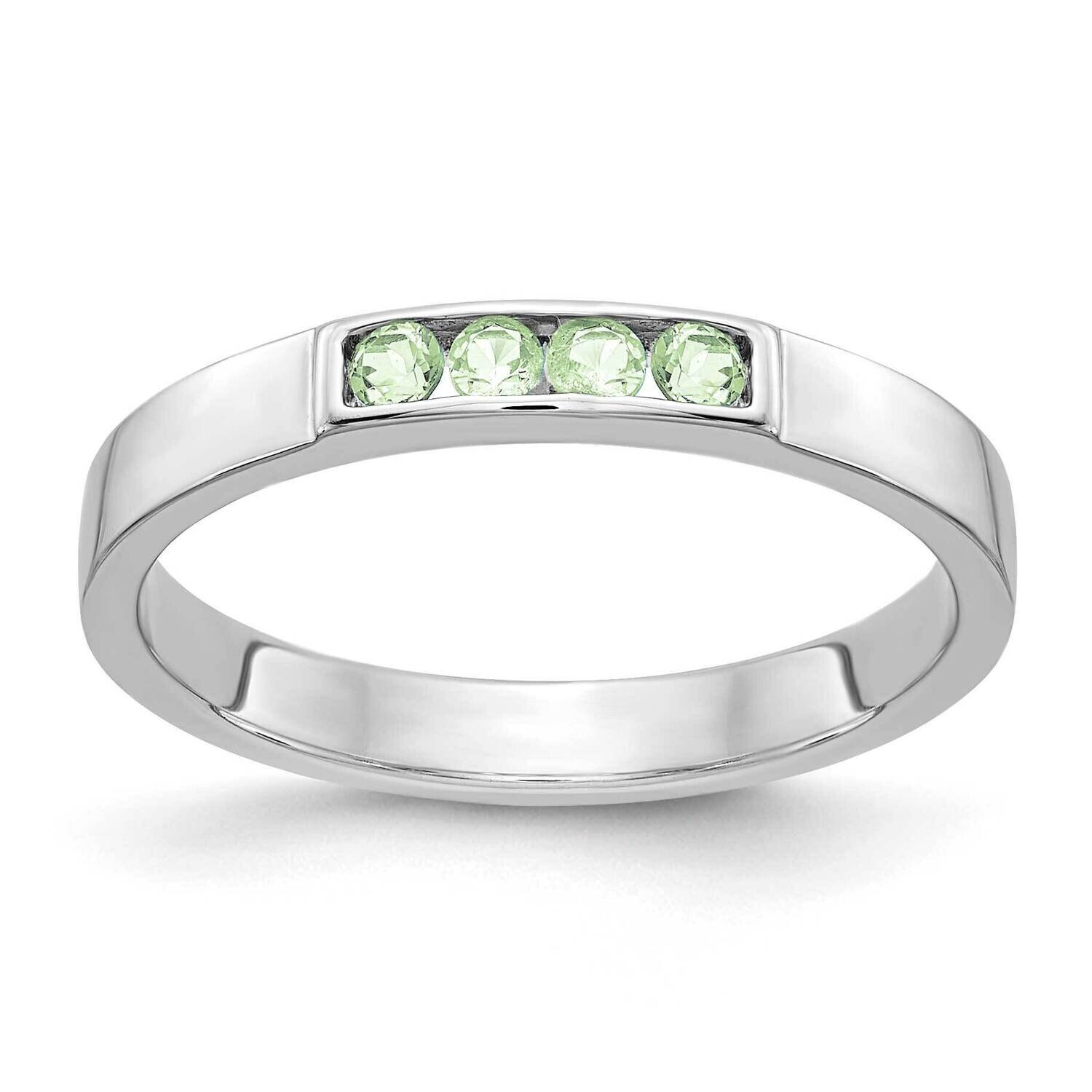 Peridot Ring 14k White Gold RM4325-PE-W, MPN: RM4325-PE-W, 883957717555