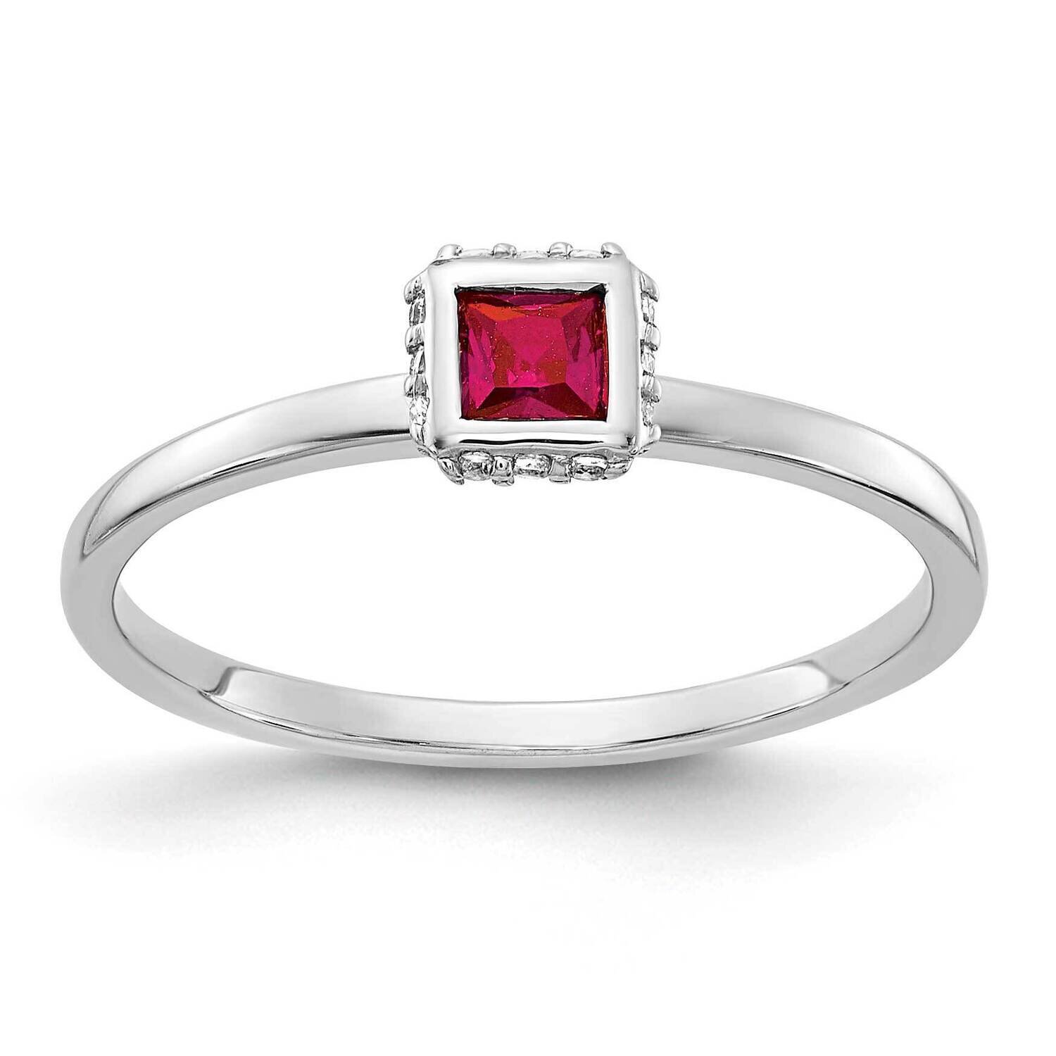 Ruby Ring 14k White Gold Diamond RM4326-RU-006-WA, MPN: RM4326-RU-006-WA, 883957215150