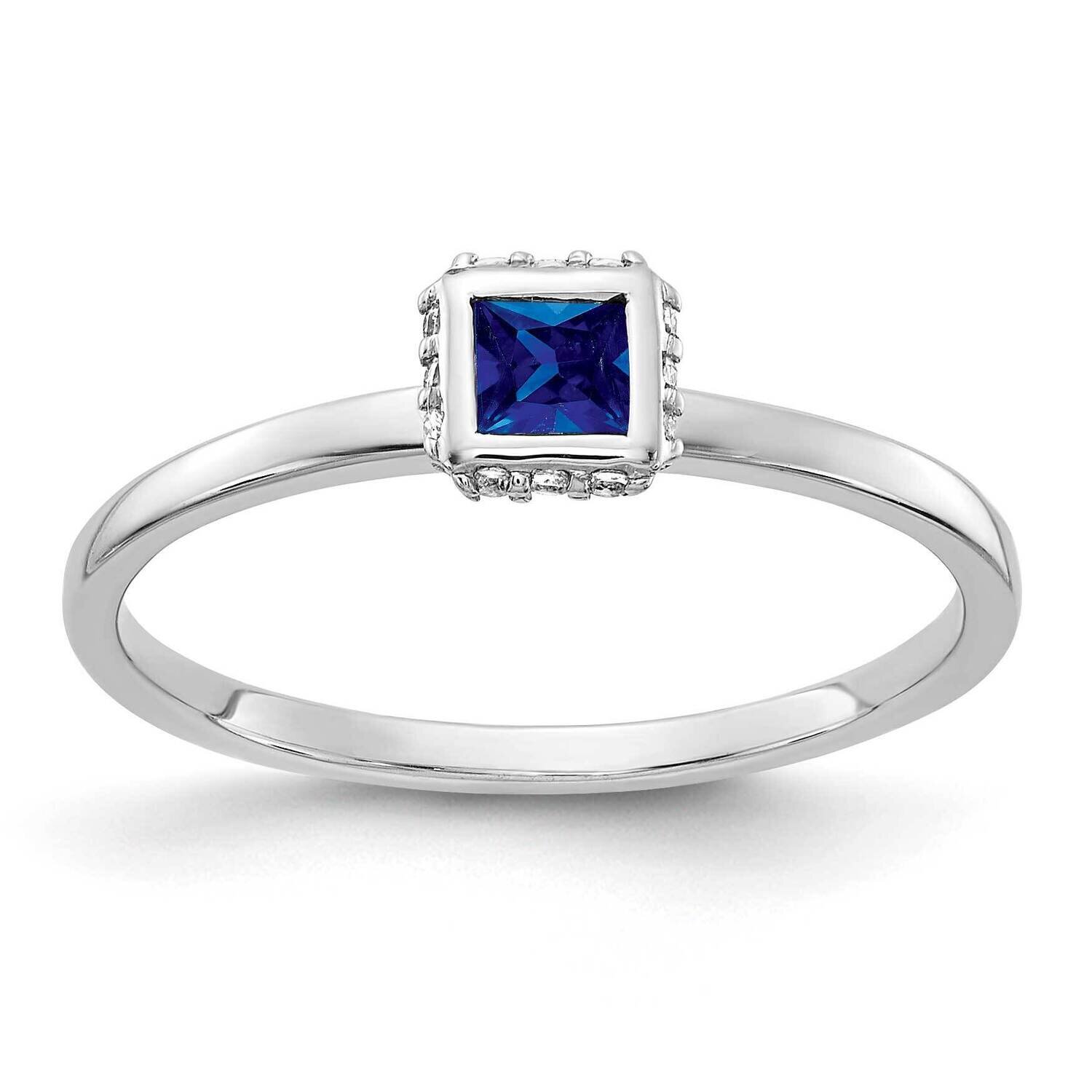 Sapphire Ring 14k White Gold Diamond RM4326-SA-006-WA