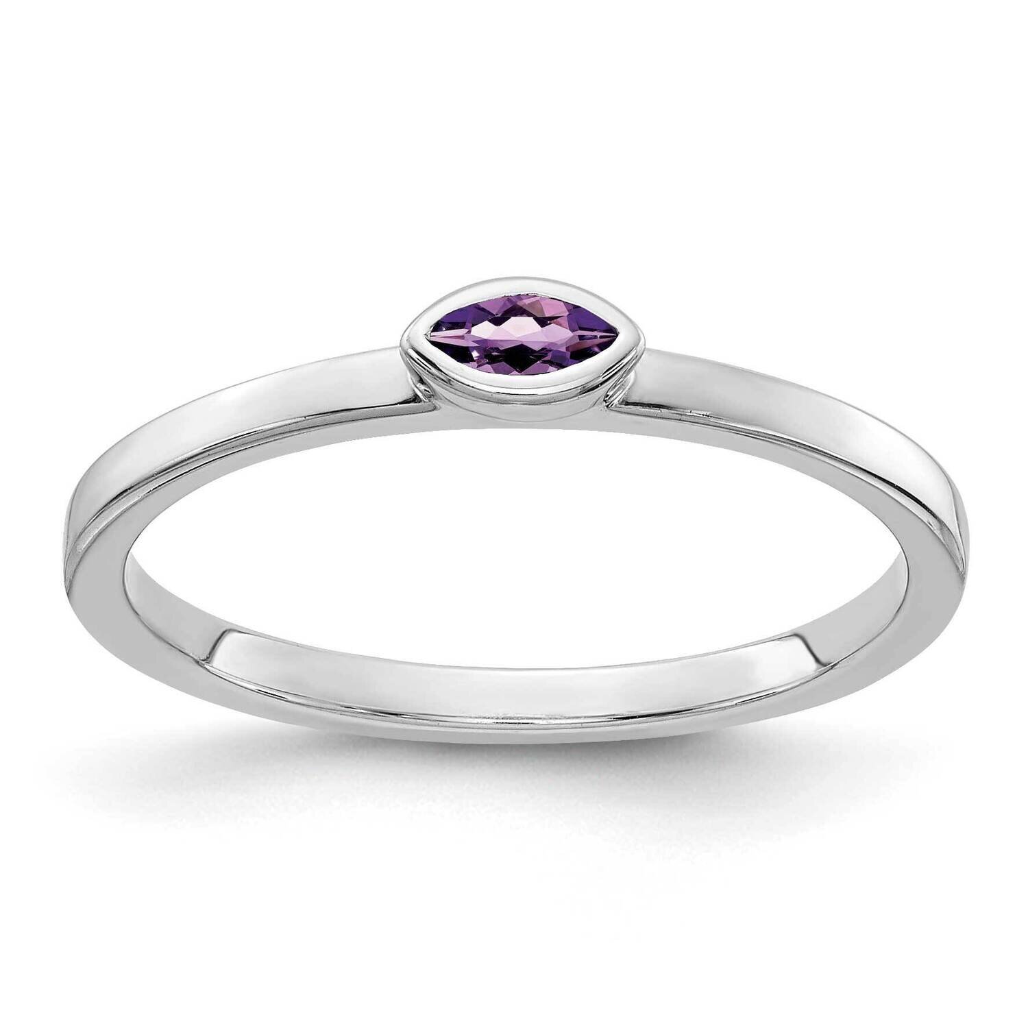 Amethyst Ring 14k White Gold RM4327-AM-W, MPN: RM4327-AM-W, 883957312422